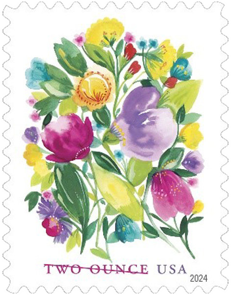 USPS Two Ounce Wedding Blooms Stamps