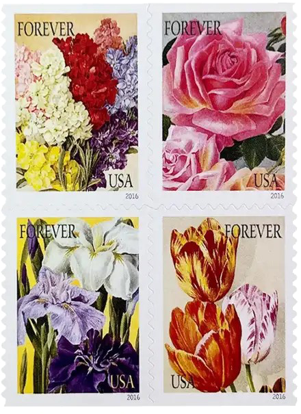 disocunt-usps-flower-Botanical-art-Stamps-for-sale-cheap-in-bulk