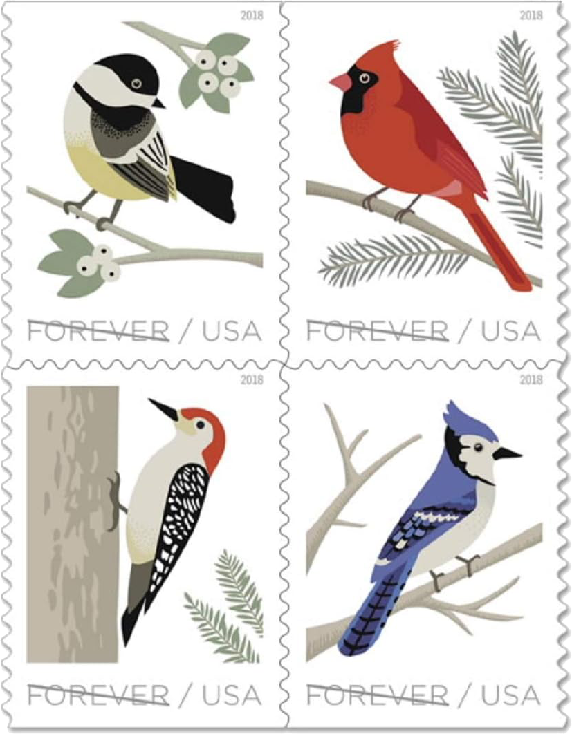 Birds in Winter Stamps USPS Forever