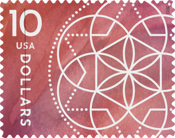 Floral Geometry Stamps $10