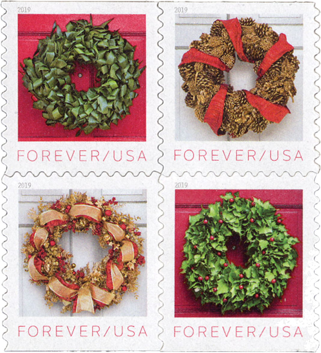 Holiday Wreaths Stamps 2019  Holiday Stamps